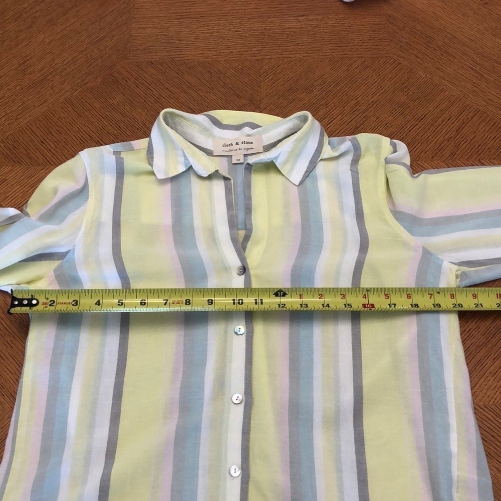 Anthro Cloth and Stone Stripe Shirt Medium - Picture 5 of 7